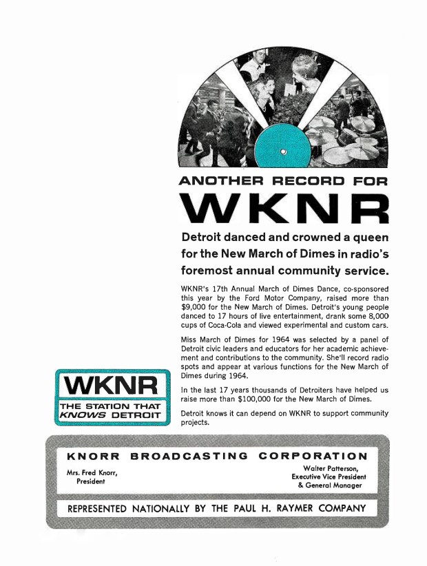 A ‘BROADCASTING’ WKNR-1310 AD PAGE RIP: February 17, 1964 (click image 2x for largest view)