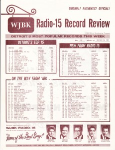 Sandy Selsie No. 32 WJBK November 22, 1963 (click image 2x for largest detailed view).