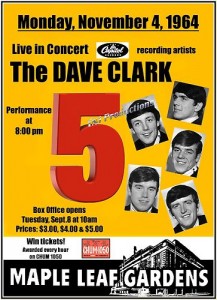 DC5 concert poster november 4, 1964.