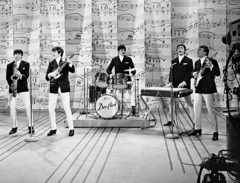 The Dave Clark Five on the Ed Sullivan Show on CBS television in 1965.