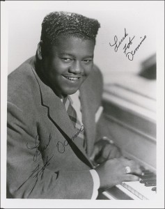 Fats Domino, whose "I'm In Love Again," on the Imperial Label, was the record most played by rhythm and blues jockeys during 1956, according to year-end recap of The Billboard R&B jockey charts. (Click image for larger view). 