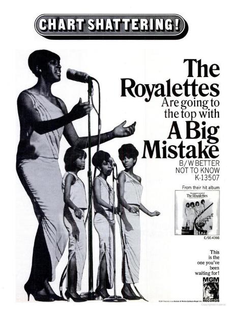 Billboard Ad - The Royalettes 1966