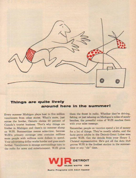 WJR Radio Ad 1958
