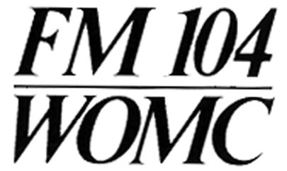 WOMC-FM logo in the 1980s
