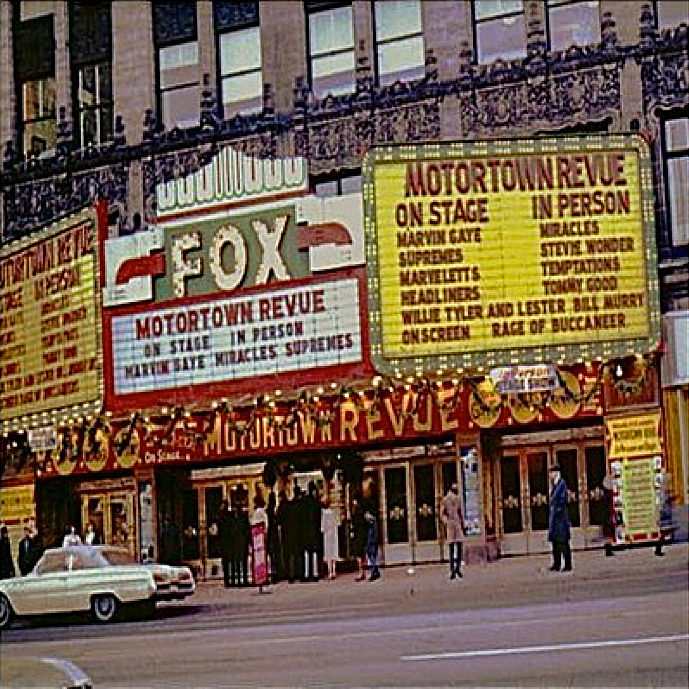 Motown Flashback: Six GREAT Motown acts headlining the Fox marqee in 1966 -- tickets for the show were $2.50 to get inside!