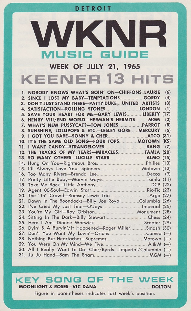 WKNR - JULY 21, 1965 - FRONT