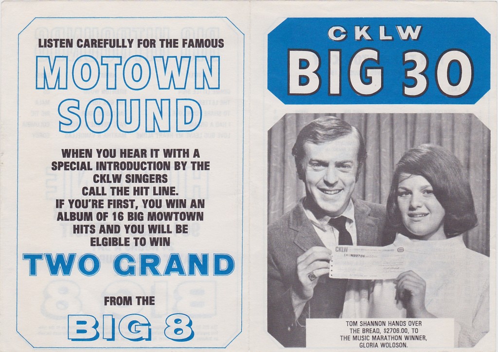 CKLW BIG 30 - FRONT AND BACK - AUGUST 8, 1967