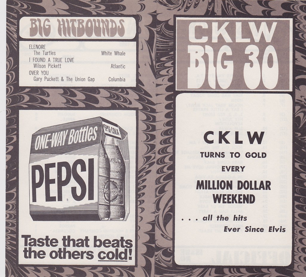 CKLW SURVEY - SEPTEMBER 3, 1968 - FRONT & BACK