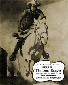 Radio Row 'The Lone Ranger' Ad. May 14, 1945 (click image for larger view)