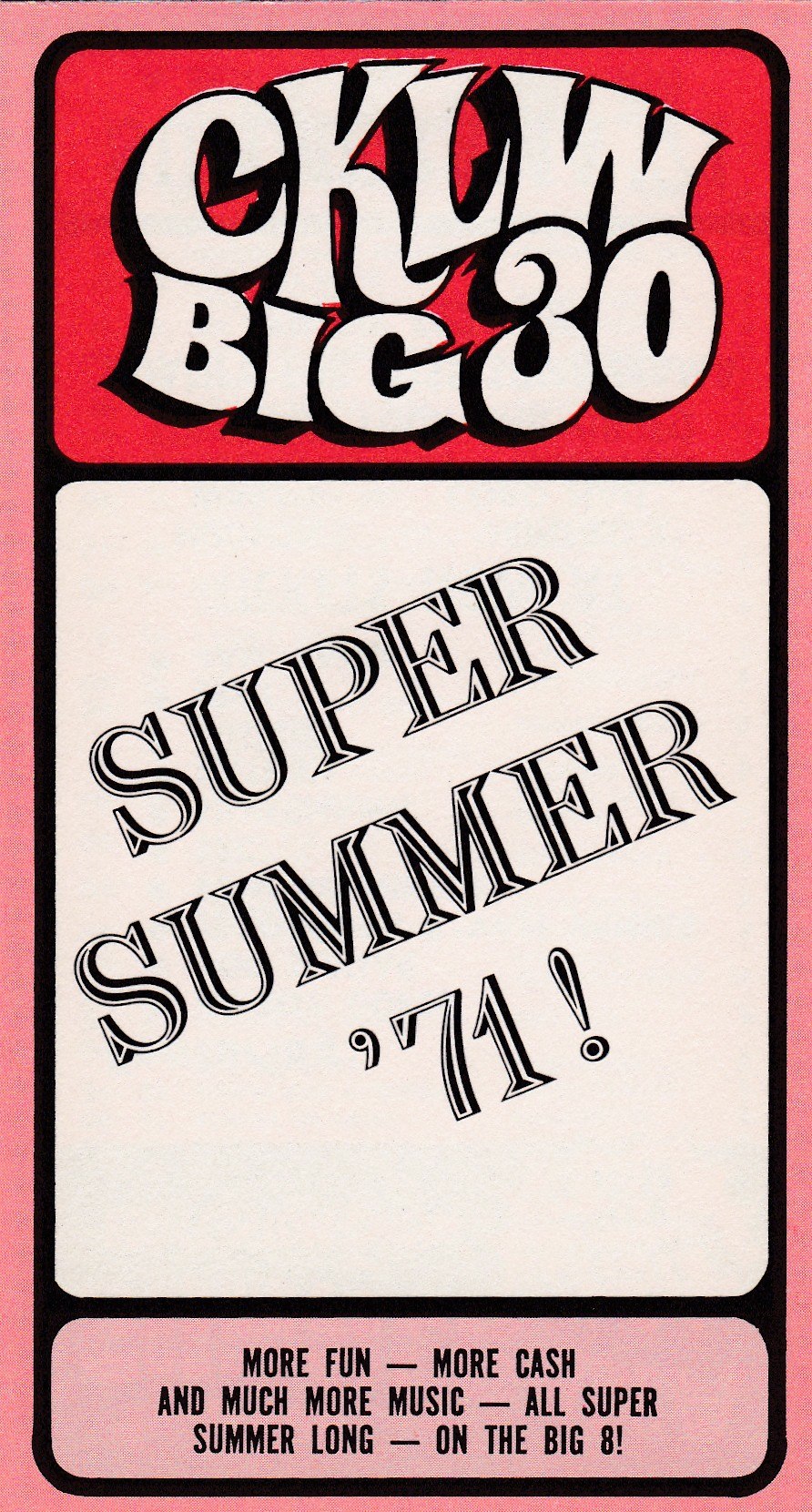 CKLW SURVEY - FRONT - JULY 5,, 1971