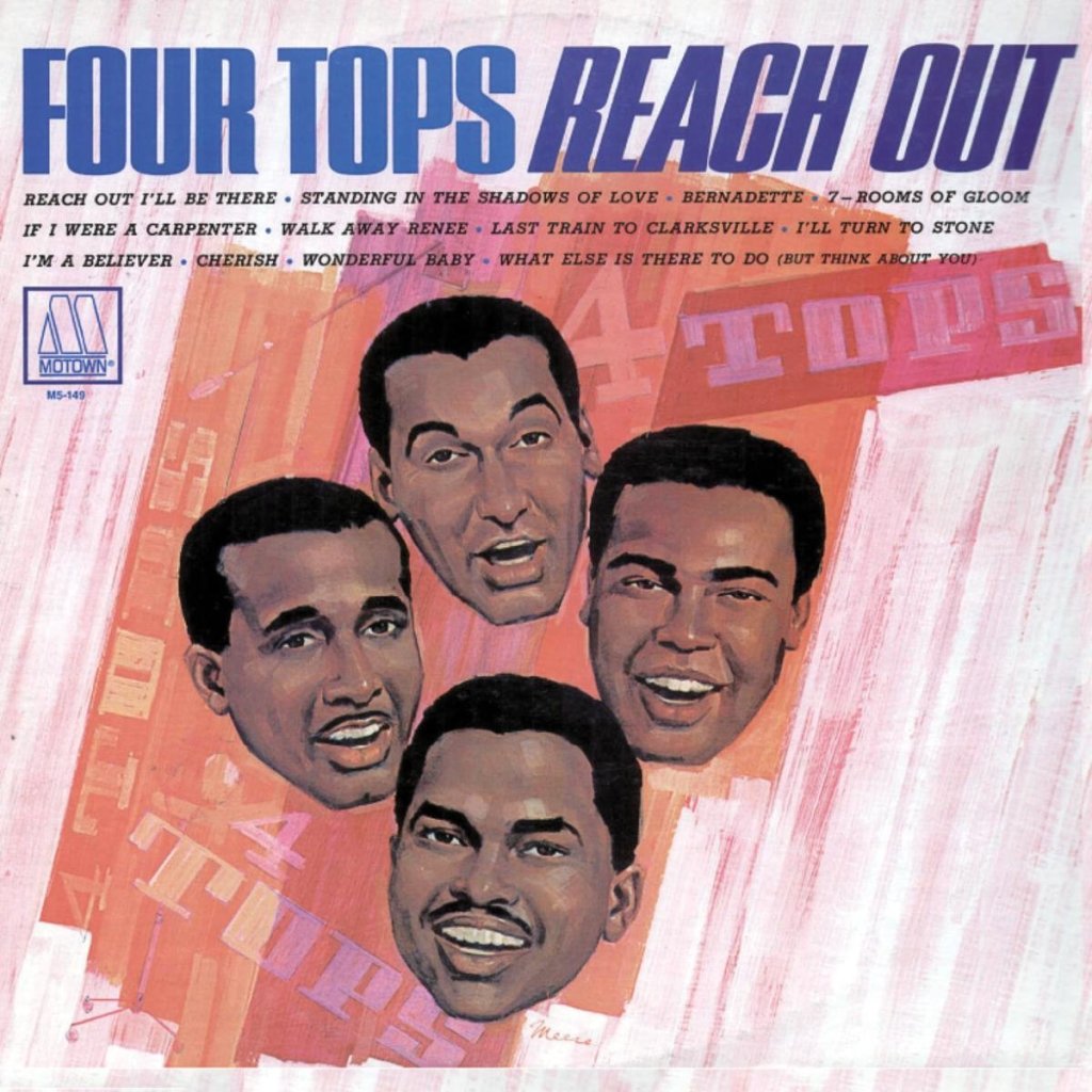 Motown Records' Four Tops 'Reach Out,' 1966 LP (Click on image 2x for largest view).