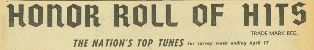 BILLBOARD Honor Roll Of Hits 04-27-57 (MCRFB cropped)
