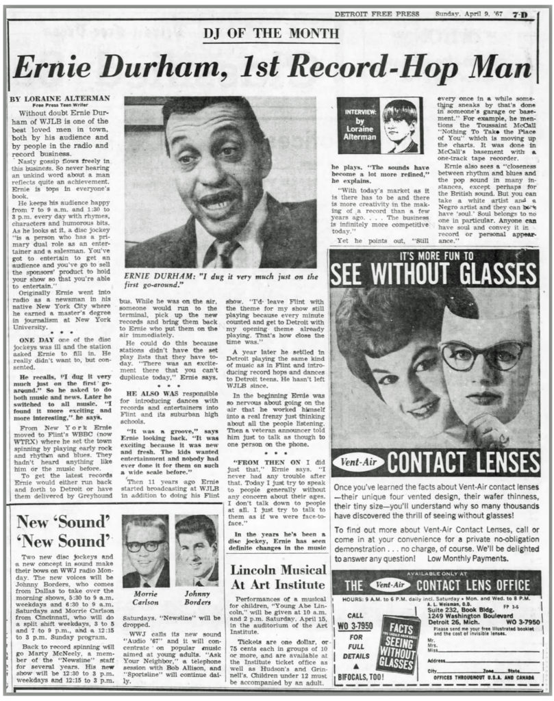 DETROIT WJLB AM 1400: 1967 NEWSPAPER FLASHBACK! – Motor City Radio ...